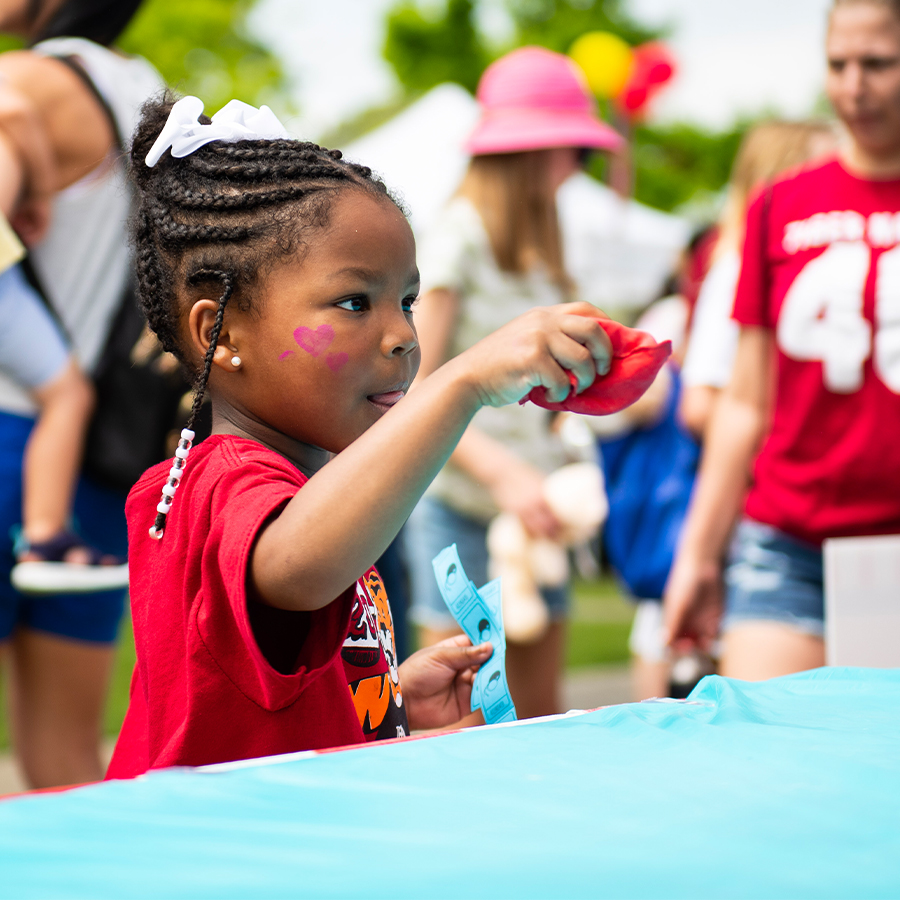 A girl at Dunham Carnival