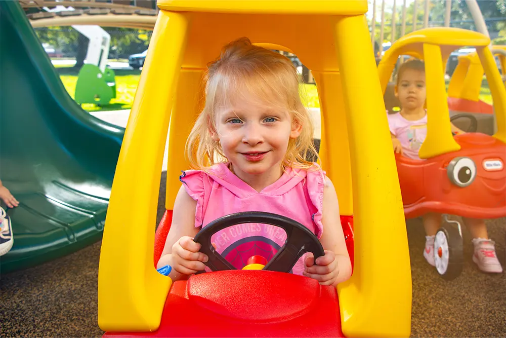 Early childhood student on playground