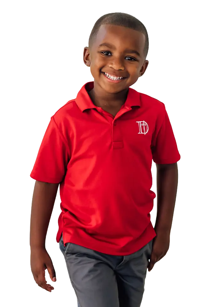 Lower school student smiling