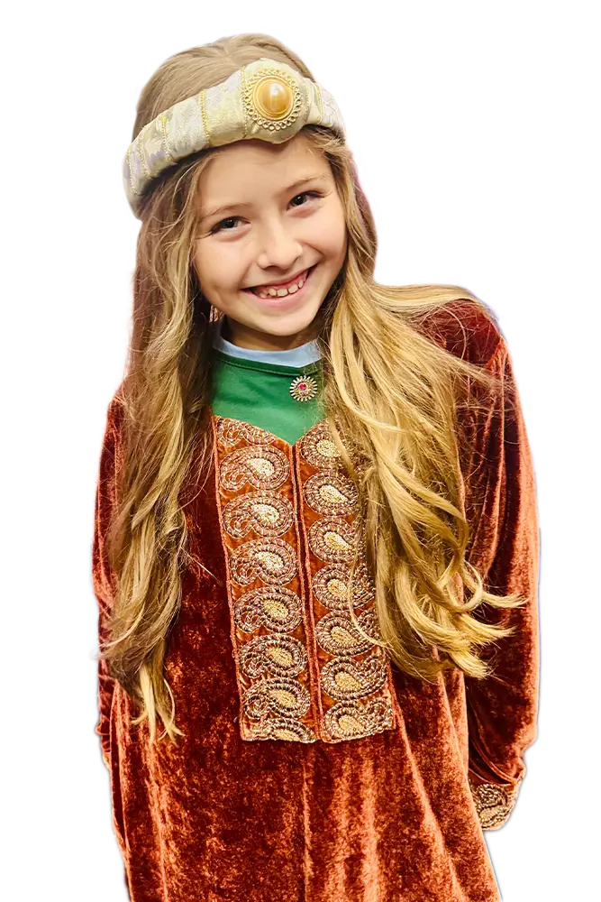 Lower school theatre student in costume